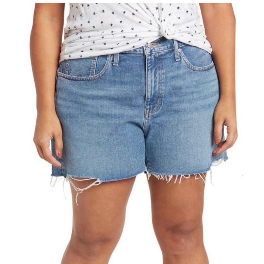 madewell the mom jean shorts